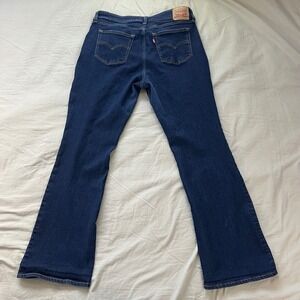 LEVI'S 725 High Rise Bootcut Jeans Women Size 34x32 Dark Wash Stretch Modern